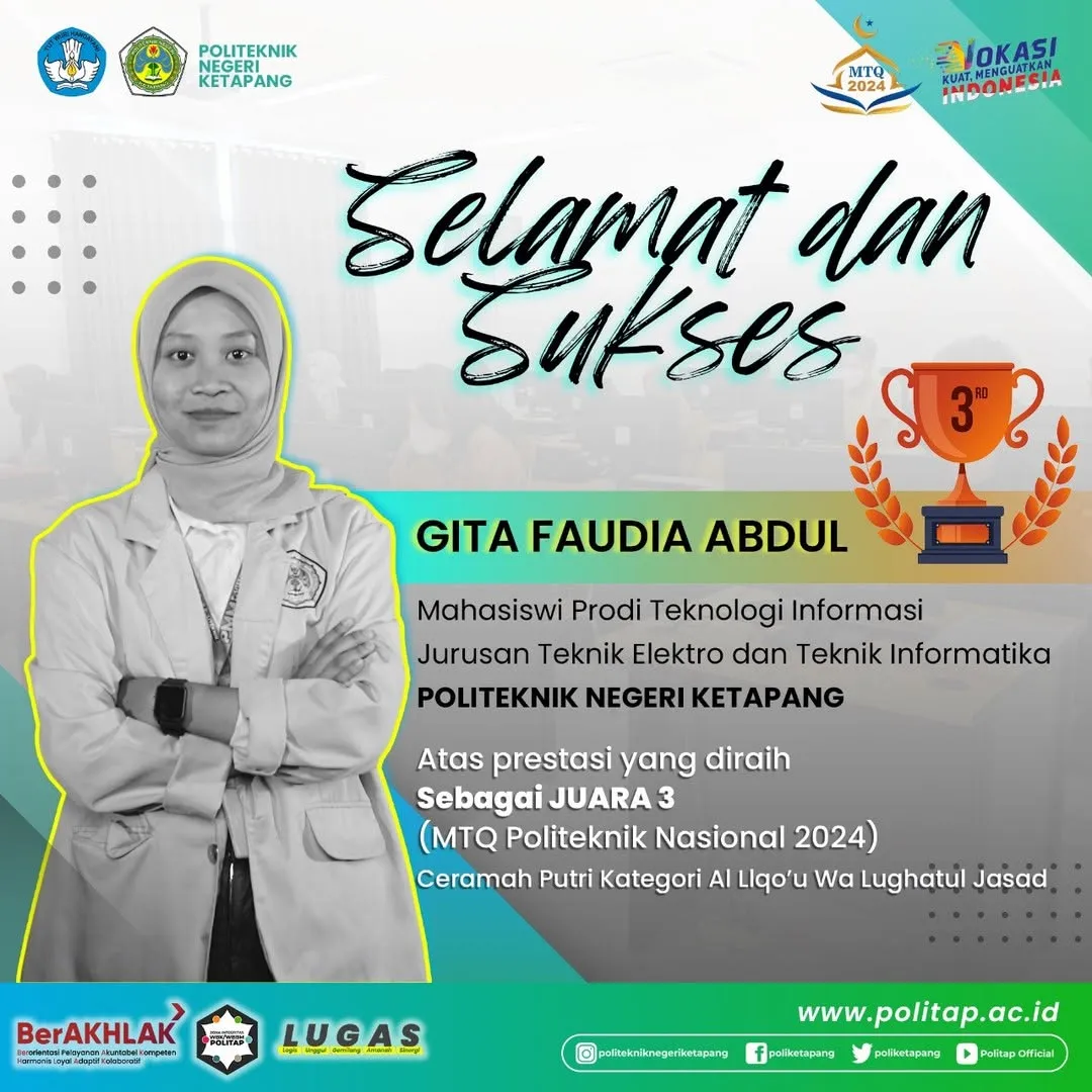 Mahasiswi Politap Bawa Pulang Piala dari MTQ Politeknik Nasional 2024