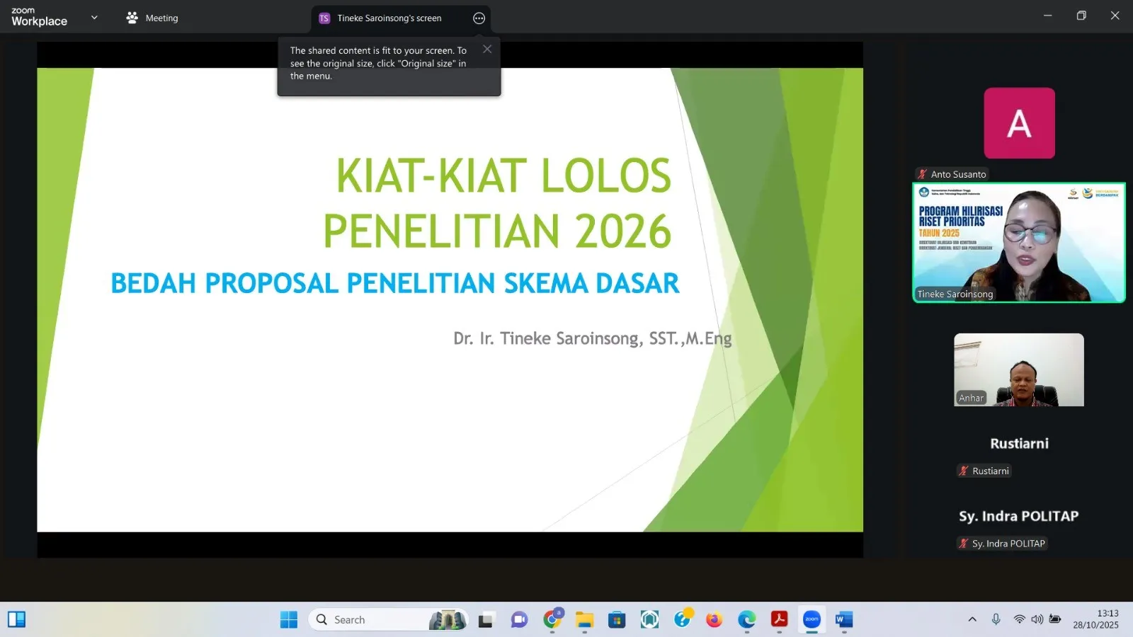 Politap Gelar Webinar Ilmiah: Kiat-Kiat Lolos Proposal PKM 2026